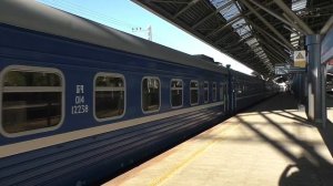 Электровоз ЧС7-247 (ТЧЭ-18) со скорым поездом "Сож" №056Ь Гомель - Москва.