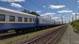 ЭП2К-203 с пассажирским поездом Бишкек/Алматы - Казань