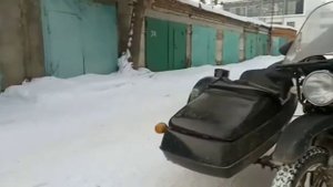 Зимние покатушки на мотоцикле с коляской