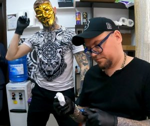 A collaboration of tattoo artists Tumanov & Valov