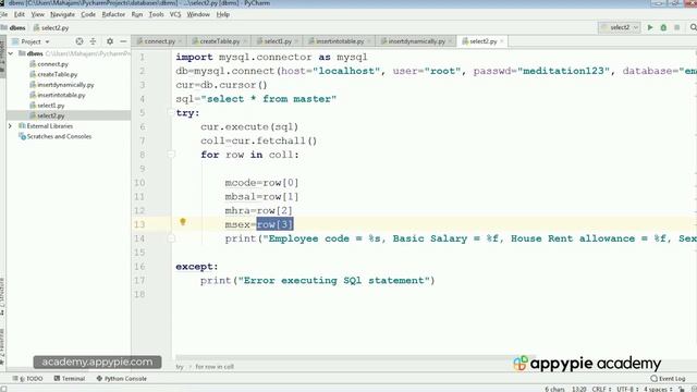 Retrieving column by column - Lesson 154