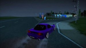 Ночной стрит дрифт на Mazda rx-7 (Black Russia)