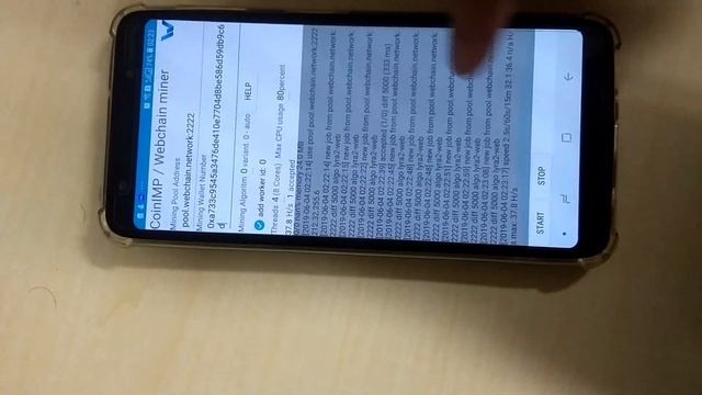 Cryptocurrency Mining Android Smartphone Webchain
