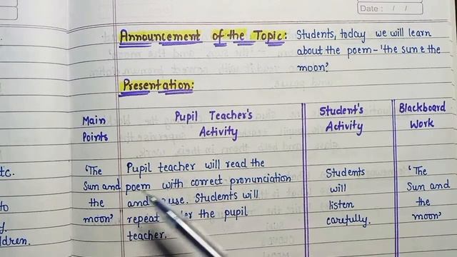 English Lesson Plan for Jbt/D.el.ed-- The sun and the moon -- Class5 ||Lesson Plan 35 ||An Aspirant смотреть онлайн
