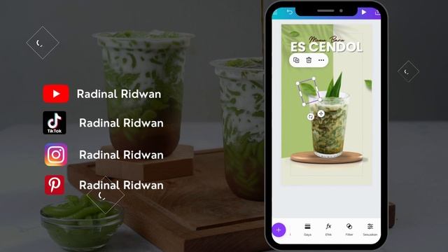 Tutorial Desain Poster Jualan Es Cendol di Canva ?✨ [WAJIB SAVE]