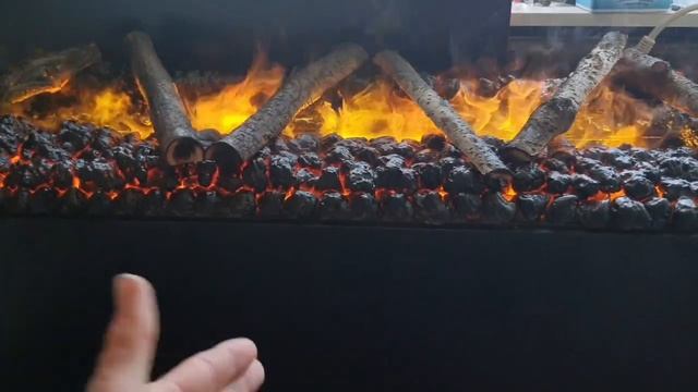 Метровый 3d очаг . Паровой электрокамин своими руками