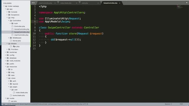 【Laravelチュートリアル】Tinder風アプリ作成講座(Day7)-マッチング機能の実装 смотреть онлайн