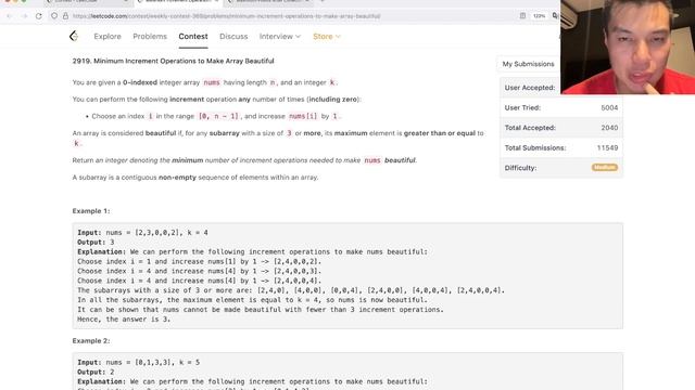 2919. Minimum Increment Operations to Make Array Beautiful (Leetcode Medium) смотреть онлайн