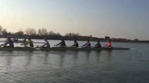 Академическая гребля. Тренировка в восьмерке. Краснодар.