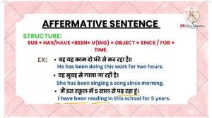 Present Perfect Continuous Tense | Has/Have + V(ing) +Time | Learn english grammar online in Hindi.