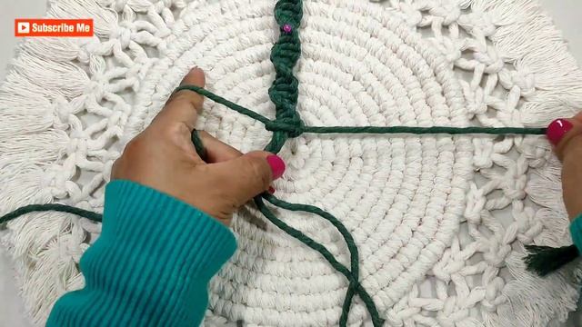 Tutorial de Macramé "CORONA NAVIDEÑA" para principiante. смотреть онлайн