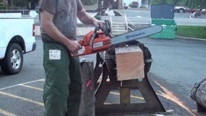The chainsaw guy log testing  Husqvarna 353 Chainsaw 10 9