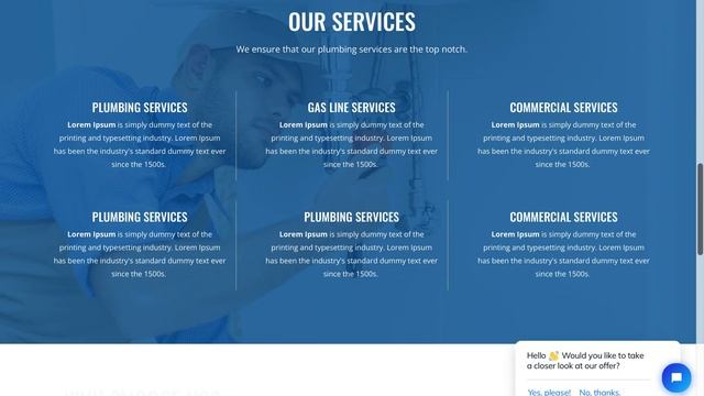 Plumbing Website Template Wordpress