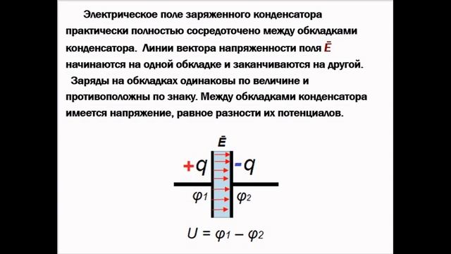 Электрическая емкость, конденсаторы смотреть онлайн