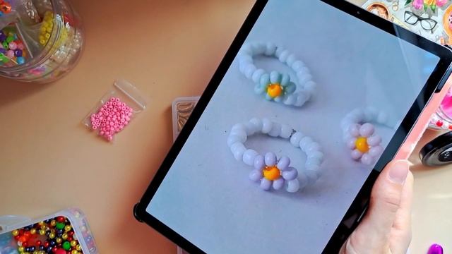 повторяю украшения из Pinterest / кольца из бисера