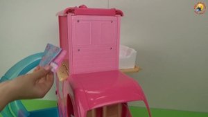 Авто домик для куклы Барби с мебелью. Распаковка игрушек для девочек  Barbie Pop Up Camper 2015