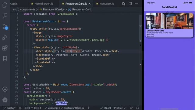 React Native + Expo Tutorial: Design a Food Delivery App (Part 6) - Icon Label Component смотреть онлайн
