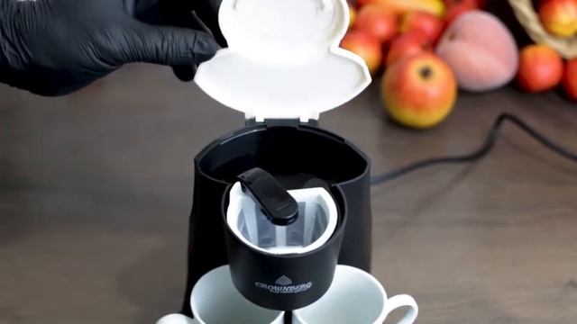 Кофеварка капельная с двумя чашками CB-1568 Crownberg смотреть онлайн