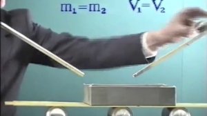 Демонстрация закона сохранения импульса на двух колобках