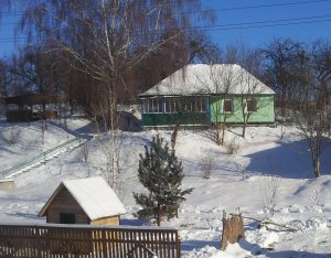 Дом «зелёный» зимой. База отдыха «Паскивка».
