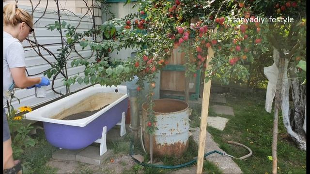Клумба из старой ванны. Цветник своими руками. Переделка старых вещей. Как сделать клумбу на даче?