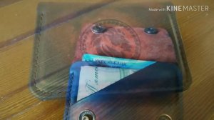 Мини кошелек, картхолдер из натуральной кожи своими руками / Wallet, cardholder from genuine leathe