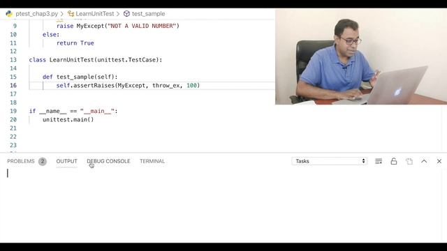 Using Testing the code with Exceptions: Unit Testing in Python using Unittest Framework