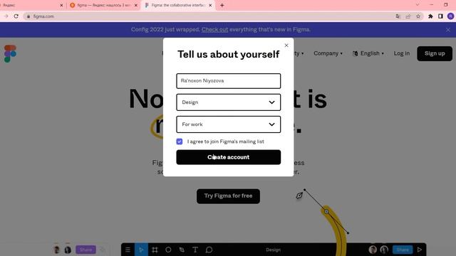Figmada akkaunt yaratish haqida (1-dars) смотреть онлайн
