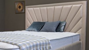 Взрослая двуспальная кровать в бежевом цвете Кассандра / Kassandra