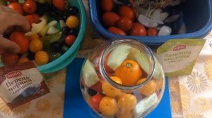 Маринованные помидоры на зиму без уксуса. Фруктово-овощное ассорти