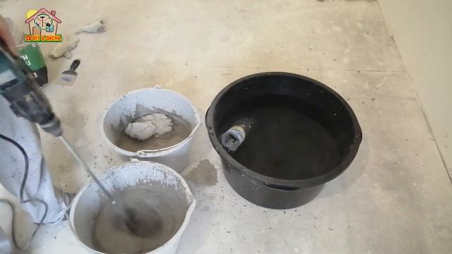 Пол наливной. Быстрый замес раствора для выравнивания пола. DIY & DACHA Серия 226