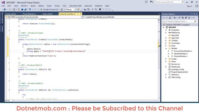 Asp.Net MVC CRUD Without Entity Framework - Create,Update,Delete and View