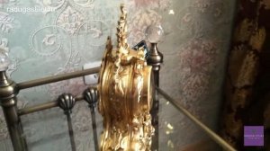 Каминные часы из бронзы с завитком