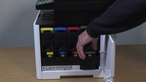 Kyocera MA2100cwfx Toner Container Replacement and Disposal