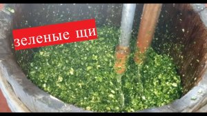 Зеленые щи на зиму//процесс приготовления