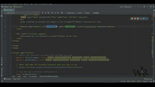 Firebase web CRUD - Create Read Update Delete data in Firebase Realtime database