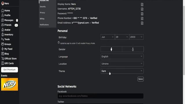 Как поменять цвет сайта roblox на чёрный. смотреть онлайн