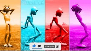 Funny Alien Dance With Song/Green alien dance/Red alien dance/Blue alien dance/Yellow alien dance