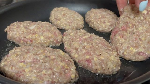 Добавьте ОВСЯНЫЕ ХЛОПЬЯ в ФАРШ ? Удачный Рецепт Вкуснейших Котлет!