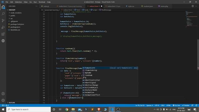 Rock Paper Scissors Game in Javascript From scratch | Beginners Tutorial