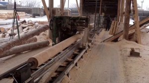 Производство оцилиндрованного бревна