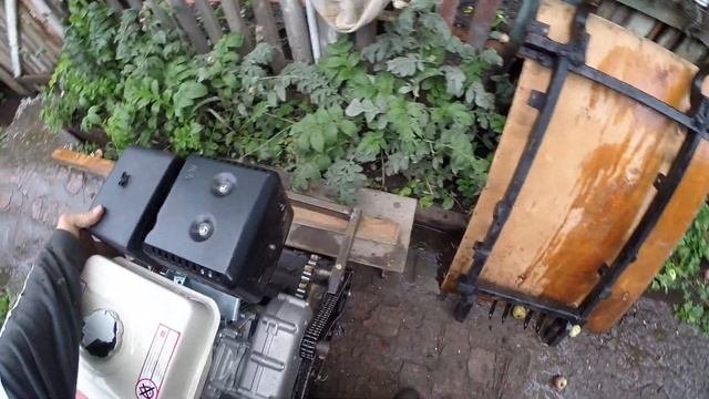 Самодельная мотособака. пробный запуск
