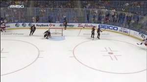 Nathan Gerbe Sticks With Puck After Falling Then Goes Top Corner To Score