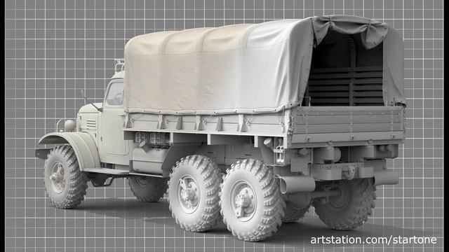 3д модель ЗИЛ-157 Бортовая платформа_Тент / 3d model ZIL-157-Platforma_Bort смотреть онлайн
