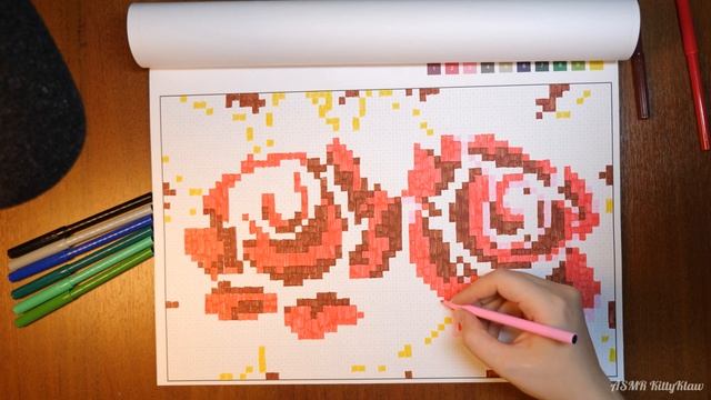 АСМР Рисование фломастерами ? ASMR  Drawing by numbers (No Talking) 2 Hours