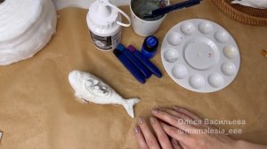 Ватная елочная игрушка с нуля | Кит из ваты | Мастеркласс