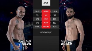 Клеверсон Сильва vs. Амирхан Адаев | Cleverson Silva vs. Amirkhan Adaev | ACA 169