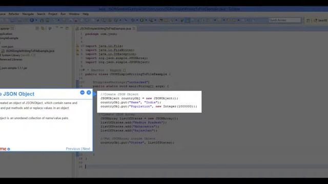How to Create JSONObject and JSONArray in Java