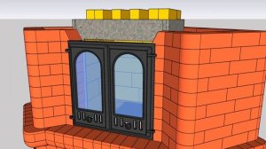 Угловая камина печь