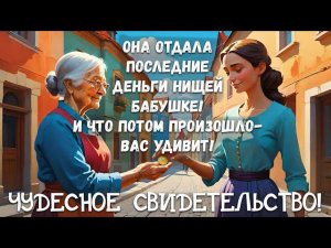 ЧУДЕСНОЕ СВИДЕТЕЛЬСТВО! Она отдала последний евро нищей бабушке! И что потом произошло- вас удивит!